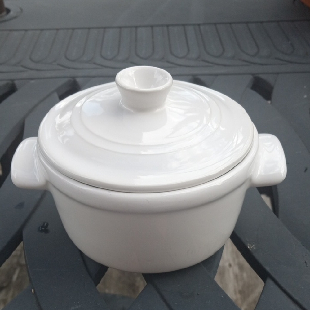 Emile Henry Classic White Ceramic Casserole Dish